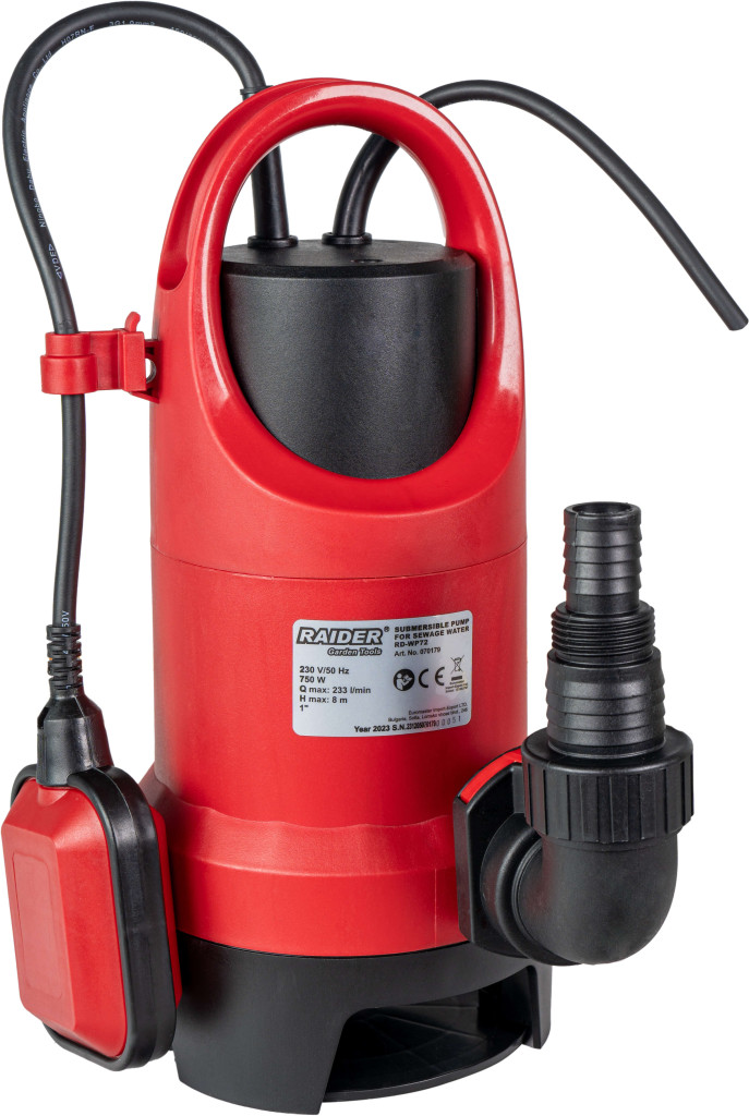Raider Garden Tools Pompa submersibila 750W 1" 233L/min 8m 35mm 360° RD-WP72
