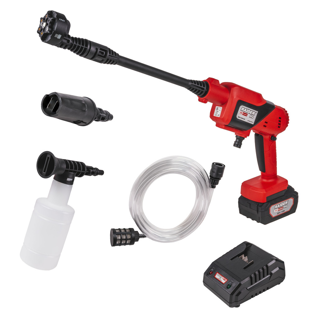 Raider Garden Tools R20 Aparat spalat cu presiune 2,5MPa 4Ah 6in1 RDP-CHPC20 Set