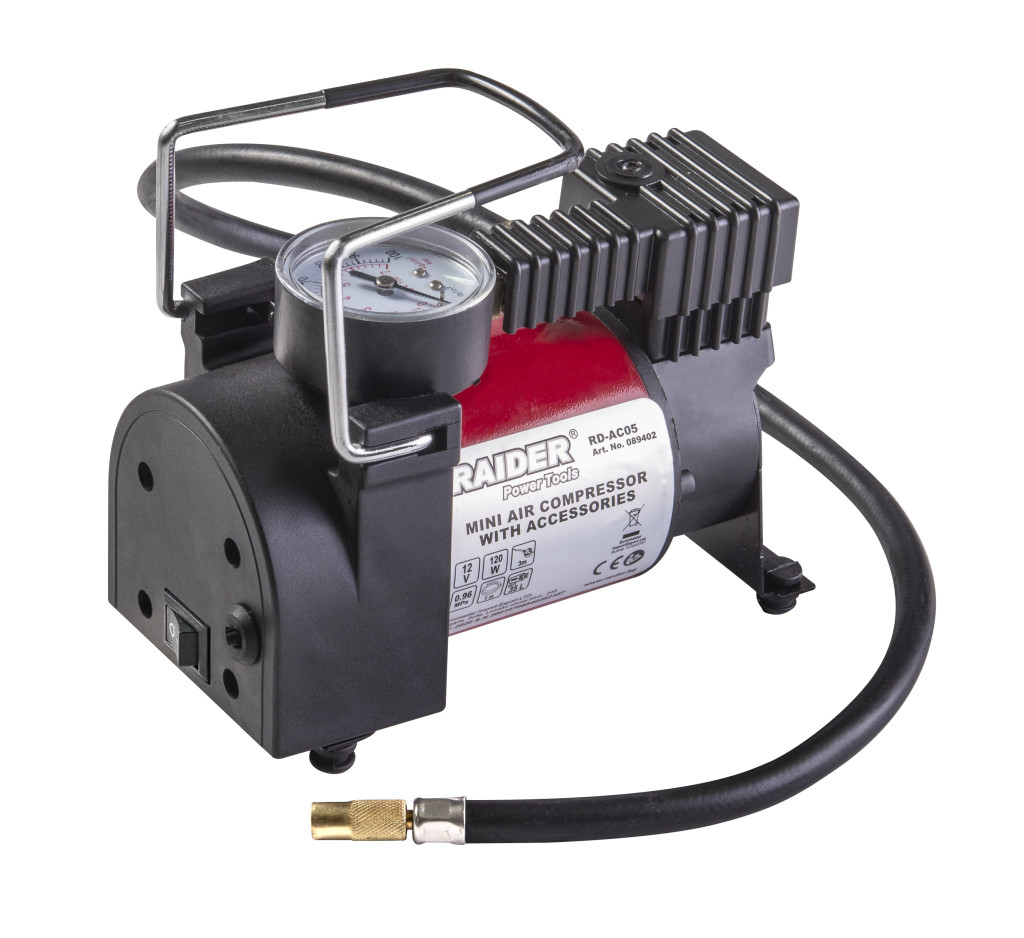 duze antivant Minicompresor auto 12V DC 120W 35L/min cu accesorii, RD-AC05