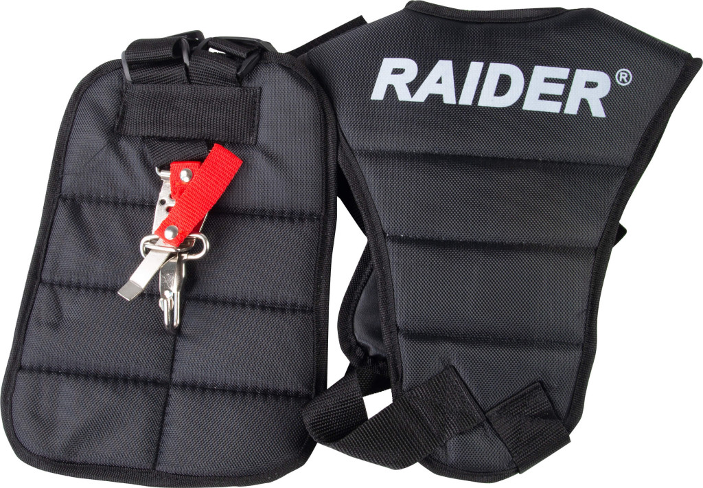 Raider Garden Tools Ham negru cu barete late pentru umeri și burete moale RD.