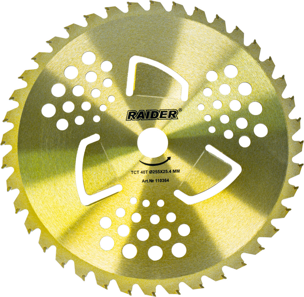 Raider Garden Tools Lama motocoasa pentru iarba 40T si buruieni 3T Ø255x25.4mm