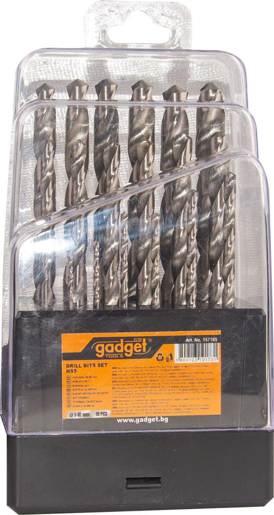 Gadget Burghiu ø1.0-10mm HSS set 19pcs GD