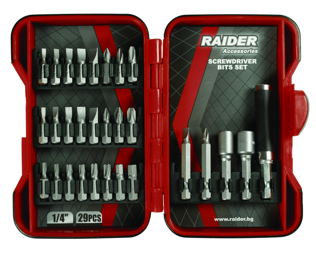 sere si solarii profesionale preturi Set biti si adaptoare pt. surubelnita 29pcs Raider
