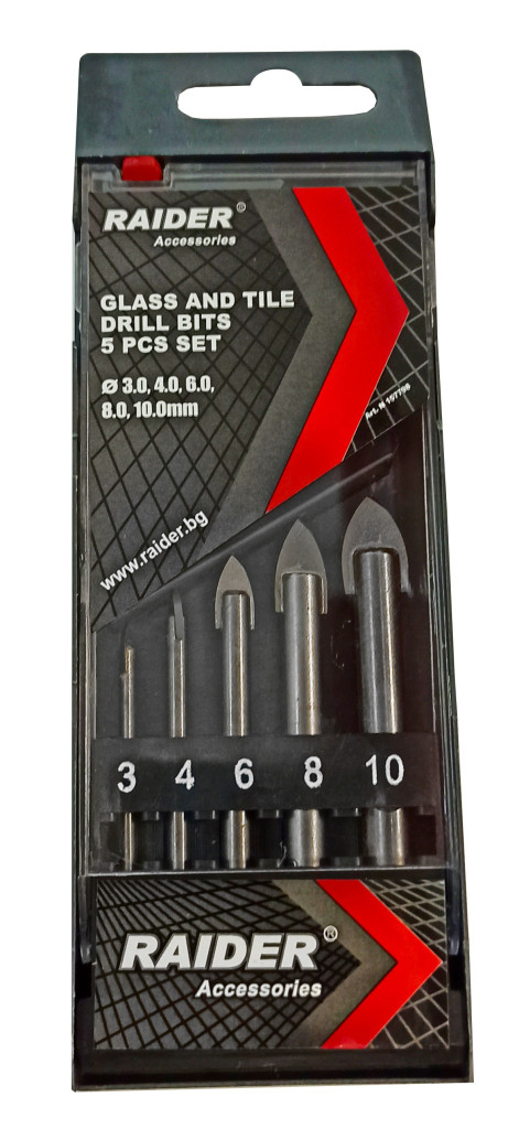 sere si solarii profesionale preturi Set 5 burghie pentru sticla si ceramica Ø3, 4, 6, 8 si 10mm