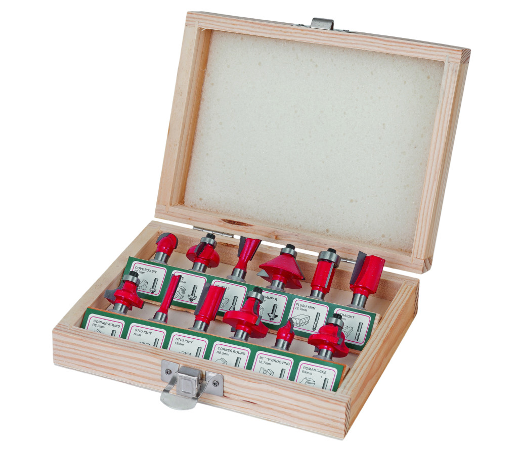 placi spc Freze profilate Router bits ø8mm set 12pcs