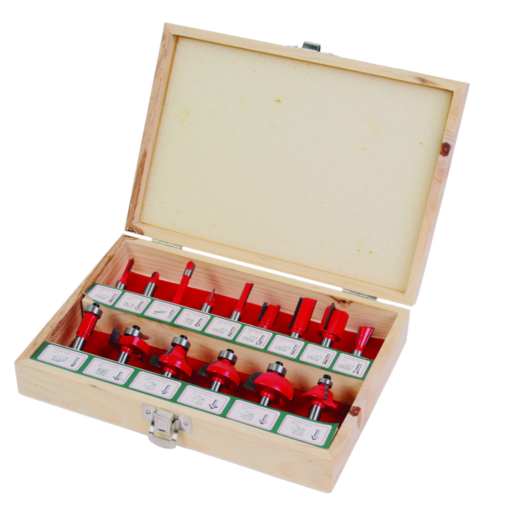 placi spc Freze profilate Router bits ø8mm set 15pcs