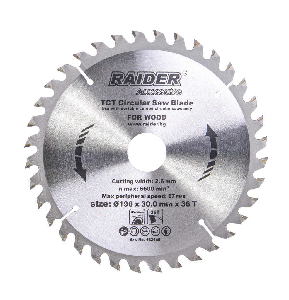 circular industrial Disc circular pentru lemn 190х36Тх30mm