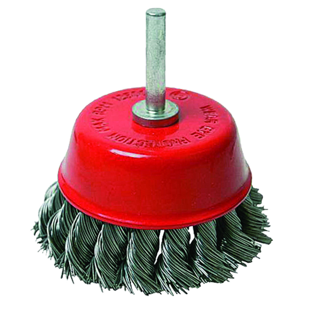 perie rotativa Perie tip cupa- rotativa cu tija 75 mm