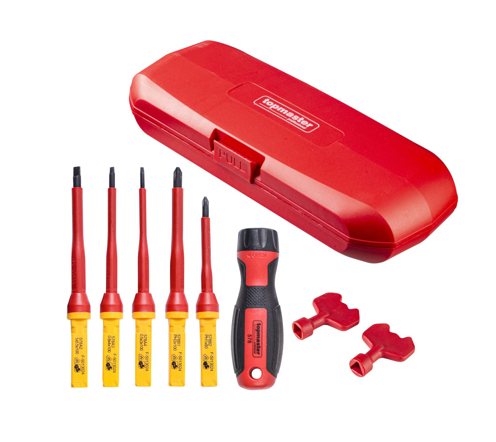 Top Master Pro Set 8 surubelnite izolate VDE 1000V cu maner unic TMP