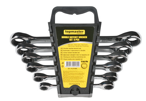 Top Master Pro Set chei duble inelare cu clichet 6buc CR-V TMP