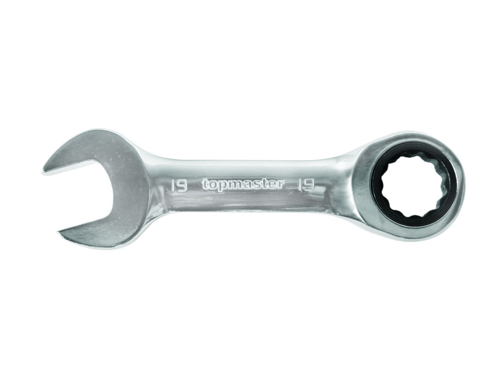 Top Master Pro Cheie combinata cu clichet 17mm STUBBY CR-V TMP