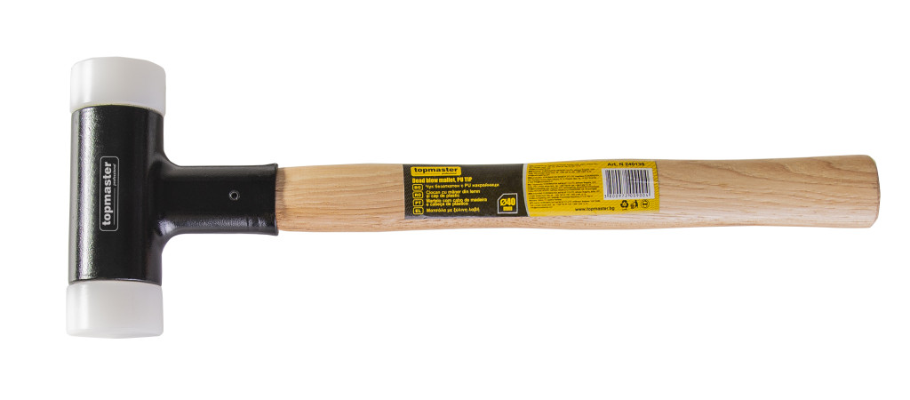 Top Master Pro Ciocan plastic cu maner de lemn 40 mm TMP