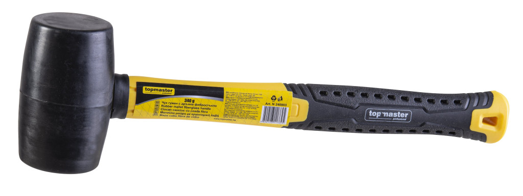 Top Master Pro Ciocan cauciuc cu coada fibra 340g TMP