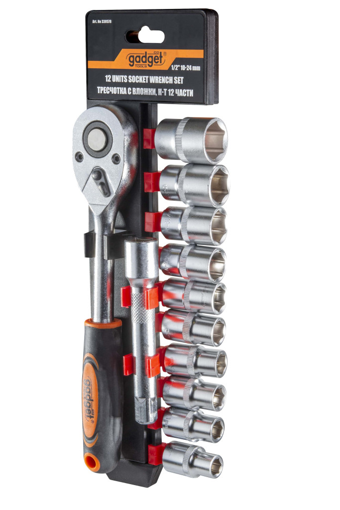 Gadget Set tubulare 12 buc 1/2" 10-24mm GD