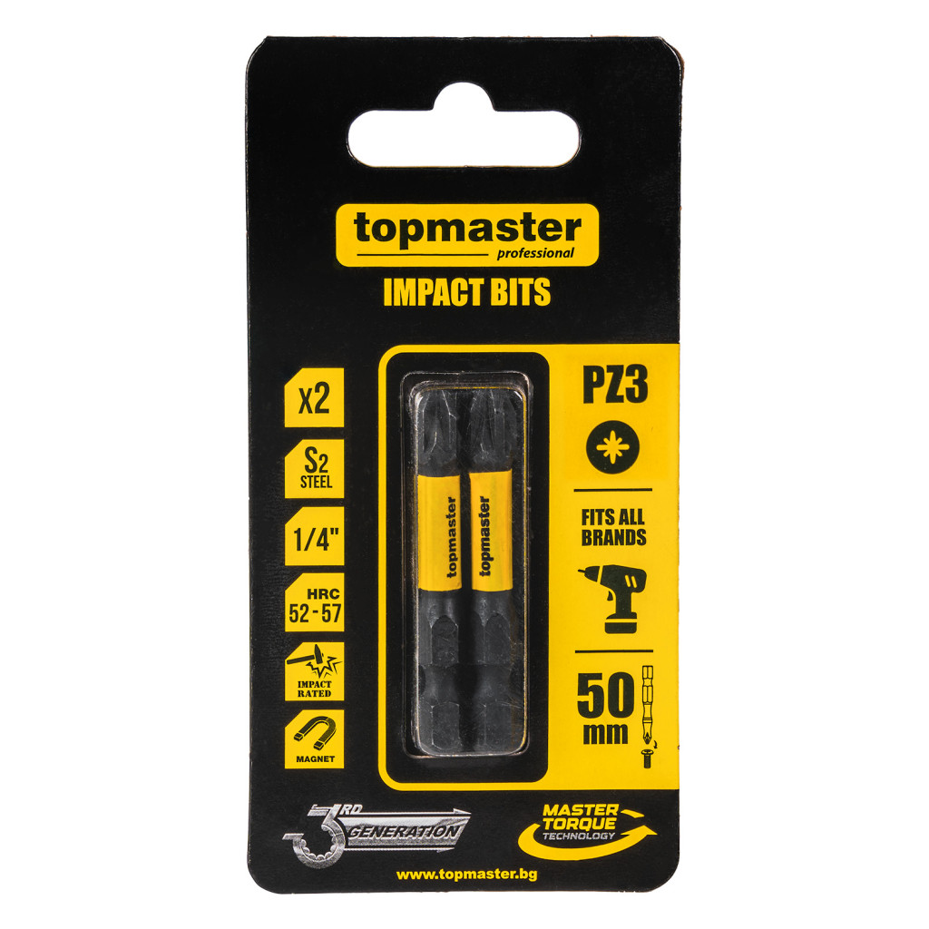 Top Master Pro Bit de impact 50mm PZ3, 2 buc. TMP