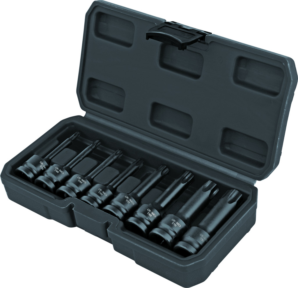 polizoare de banc profesionale Set biti de impact 8 pcs CR-Mo TMP