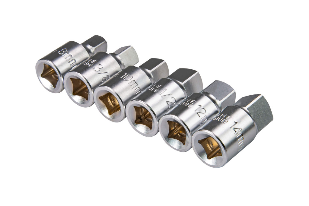 Top Master Pro Set 6 buc biti 3/8" - 6, 8, 10, 12mm, 3/8", 1/2" TMP