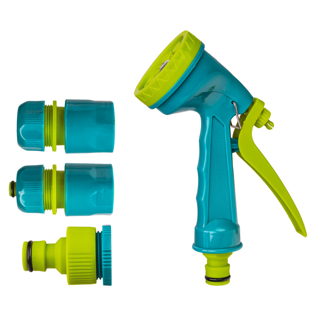 Garden Hose Spray Nozzles Set pistol pt. stropit 5 functii cu accesorii 4pcs TG