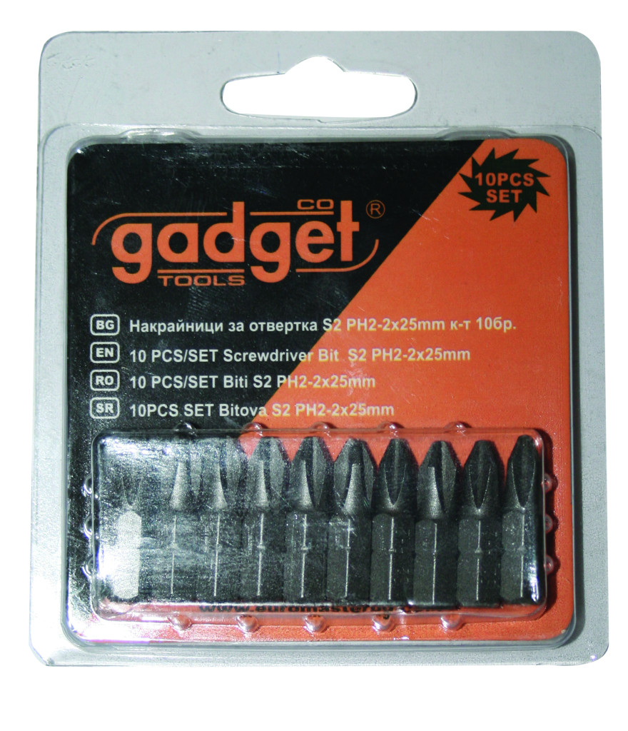 Gadget 10pcs/Set biti S2 PH-2x25mm GD
