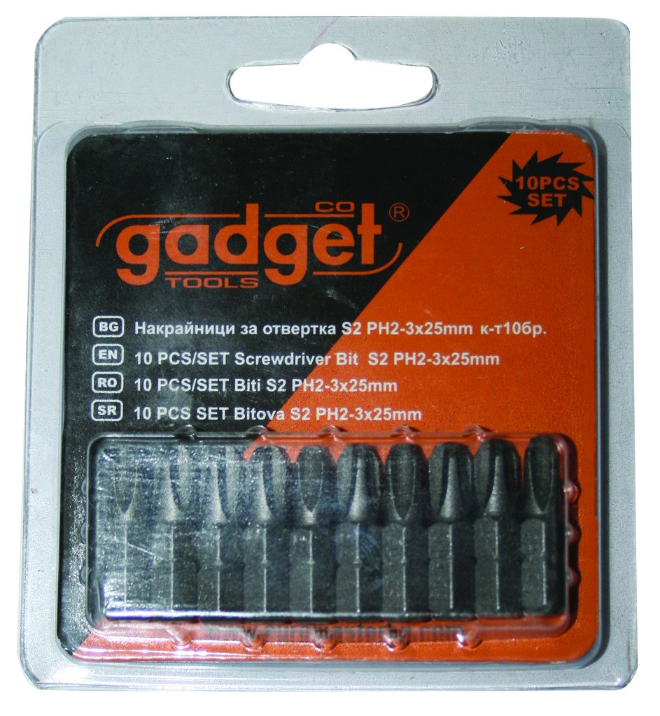 Gadget 10pcs/Set biti S2 PH-3x25mm GD