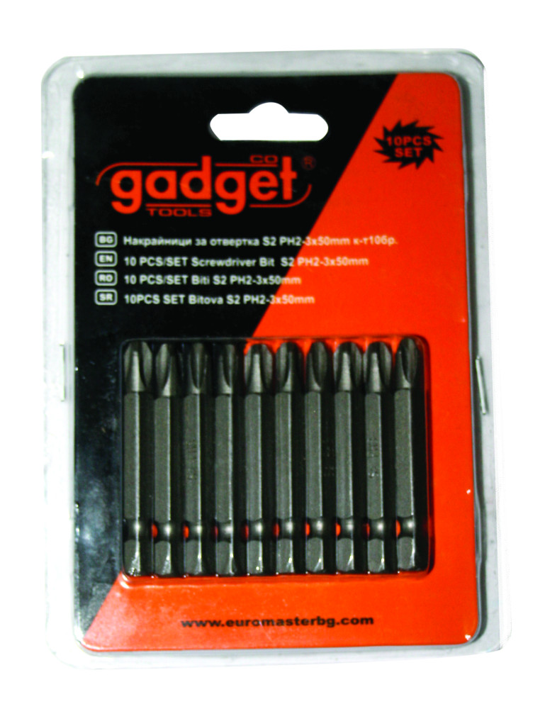 Gadget 10pcs/Set biti S2 PH-3x50mm GD