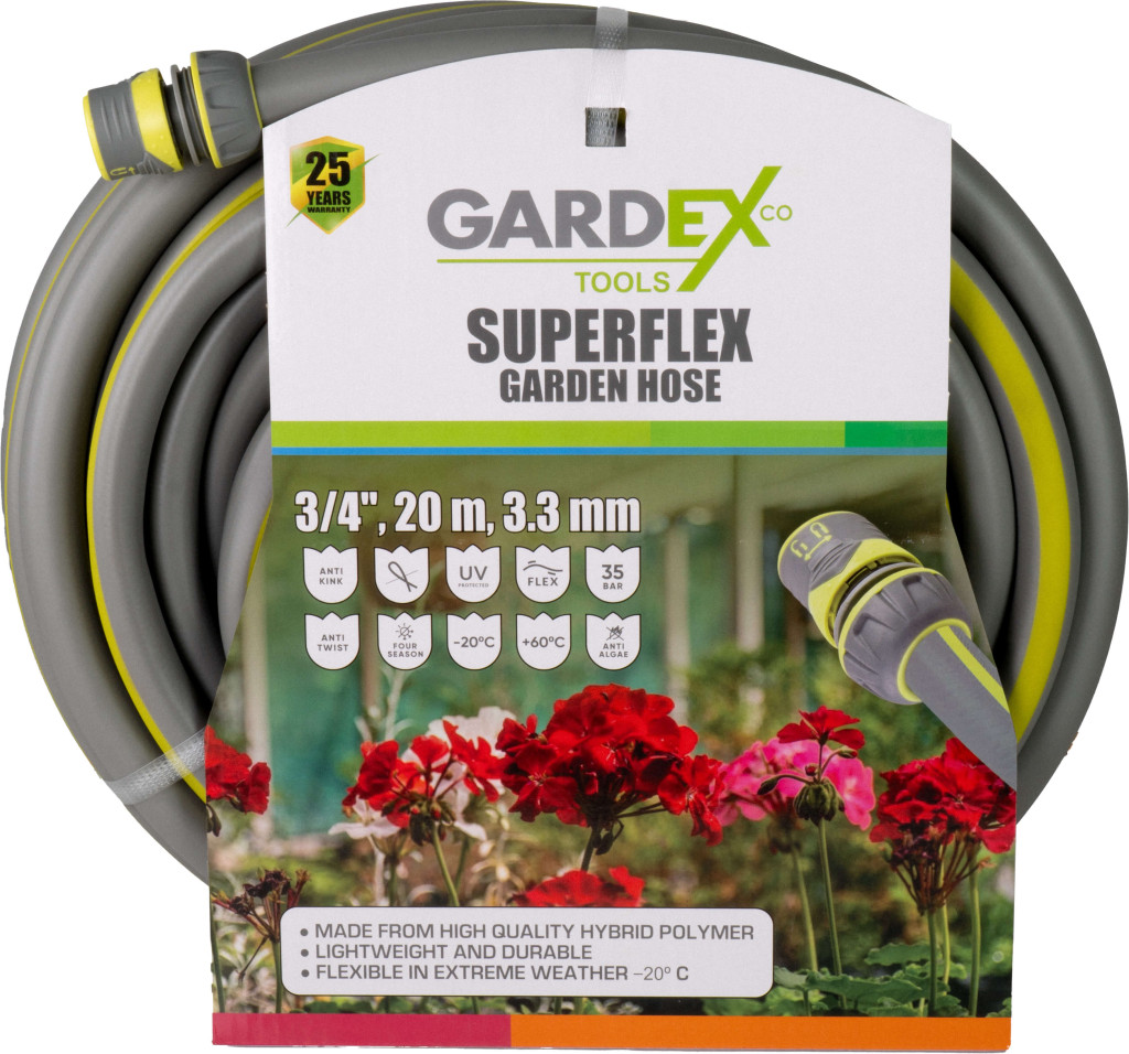 Garden Hoses Furtun de gradina SUPERFLEX 3/4", 20m, 3.3mm GX