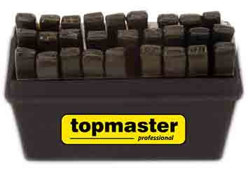 Top Master Pro Set poansoane litere, crom 1,5mm-12,5mm 27pcs TMP
