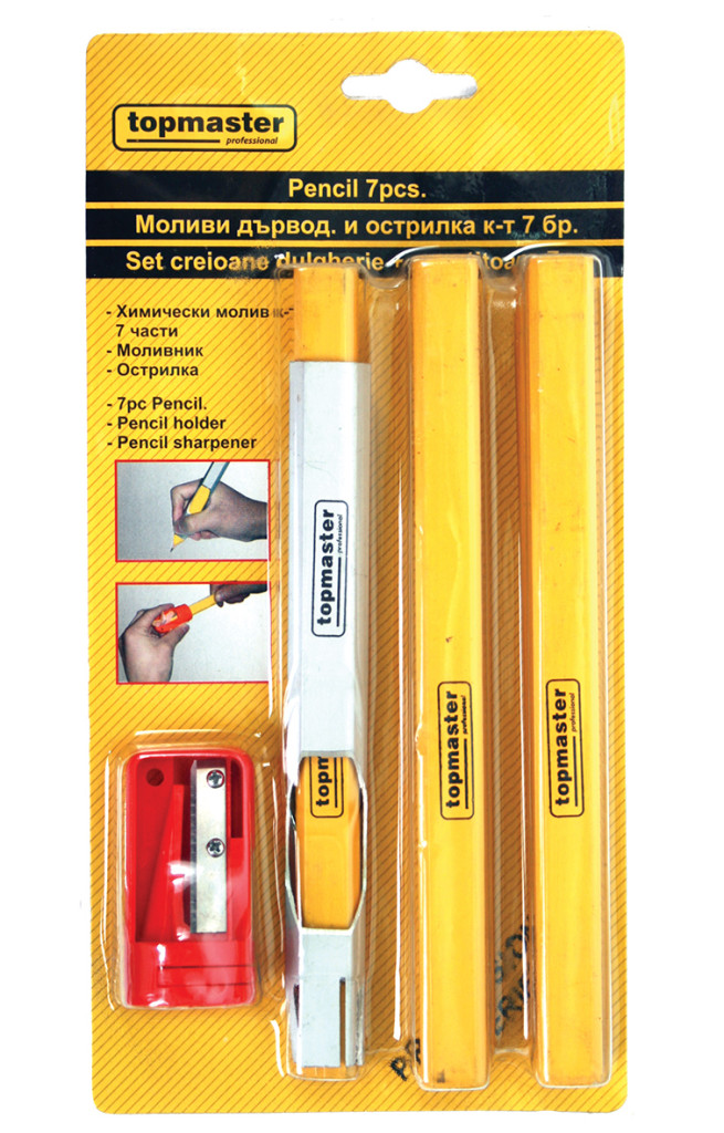 Top Master Pro Creioane tamplar + ascutitoare set 7pcs TMP