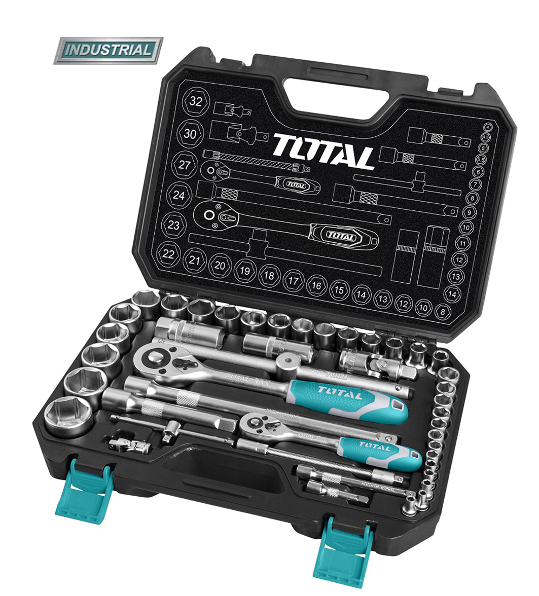 Trusa de chei tubulare 1/2+1/4 cu antrenor 44 piese